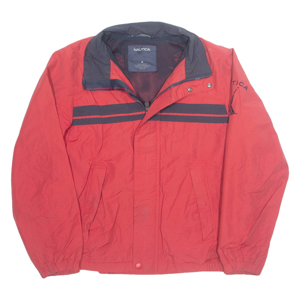 NAUTICA Mesh Lined Mens Rain Jacket Red 90s S