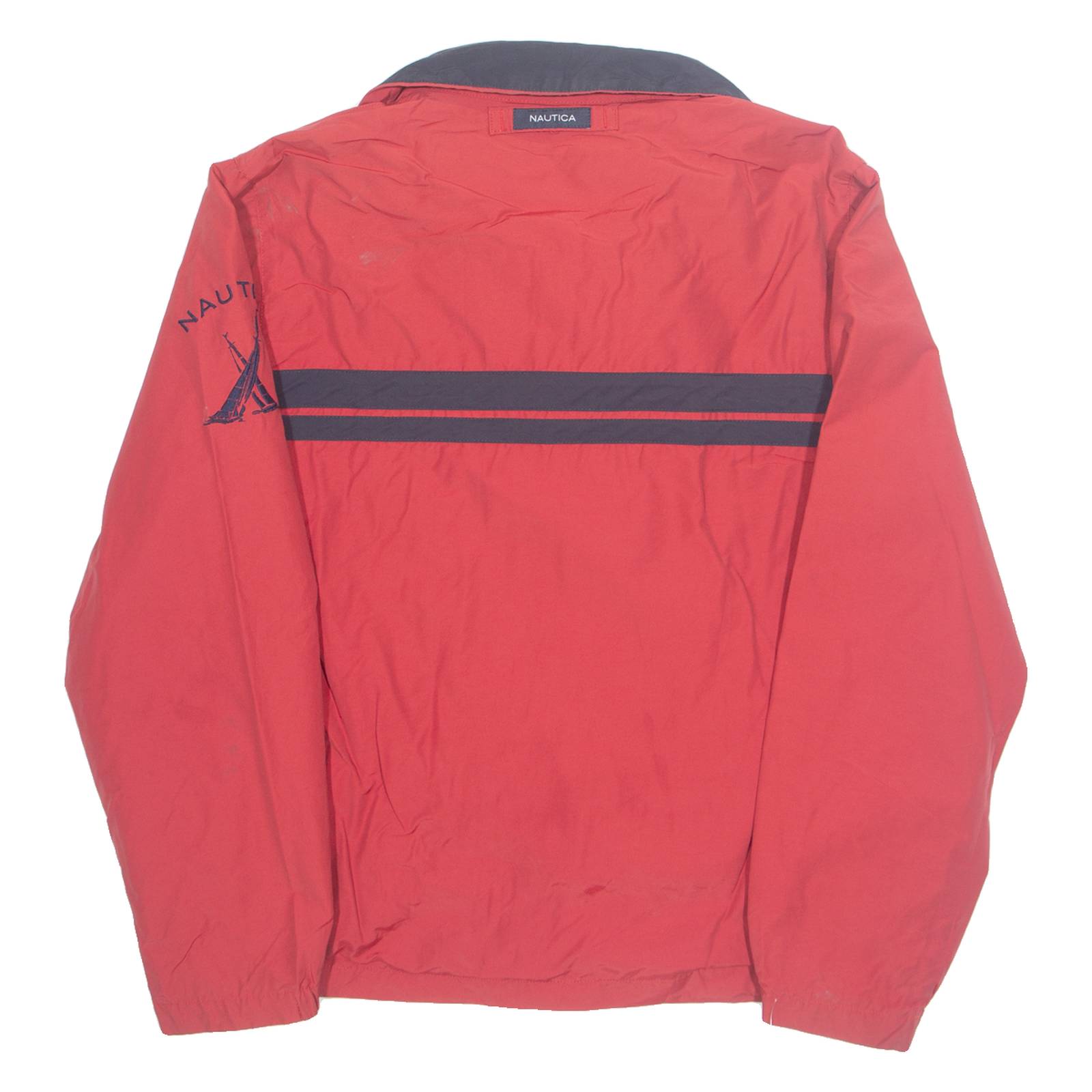 NAUTICA Mesh Lined Mens Rain Jacket Red 90s S
