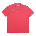 KAPPA Mens Red Short Sleeve Logo Cotton Polo Shirt L Casual Classic