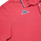KAPPA Mens Red Short Sleeve Logo Cotton Polo Shirt L Casual Classic