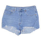LEVI'S Cut Off 501 Womens Denim Shorts Blue Regular M W30