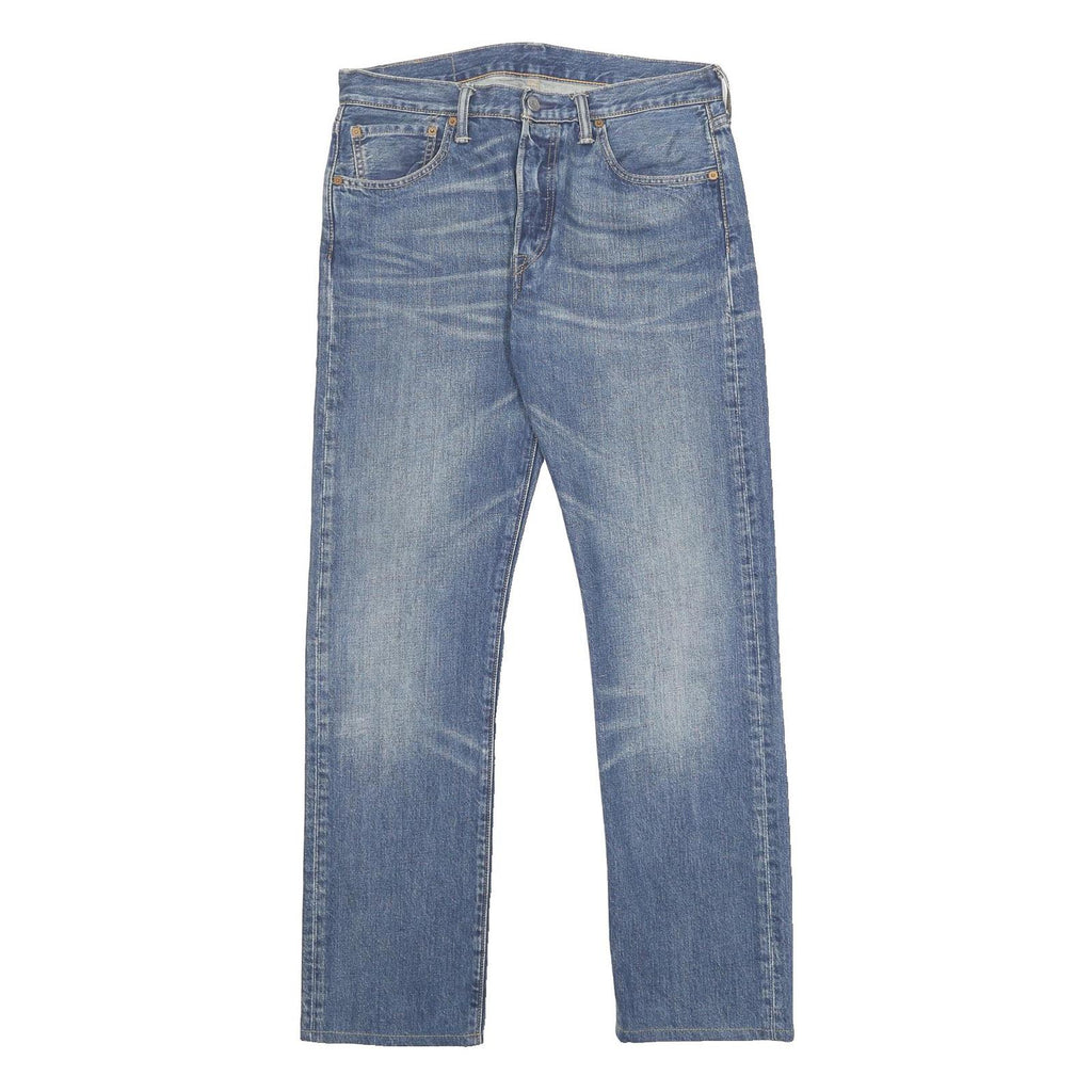 LEVI'S 501 Mens Blue Regular Straight Denim Medium W32 L31 Cotton Zip Closure