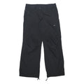 NIKE Womens Black Relaxed Straight Trousers W32 L30 Casual Zip Pocket