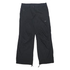 NIKE Womens Black Relaxed Straight Trousers W32 L30 Casual Zip Pocket