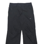 NIKE Womens Black Relaxed Straight Trousers W32 L30 Casual Zip Pocket
