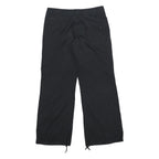 NIKE Womens Black Relaxed Straight Trousers W32 L30 Casual Zip Pocket