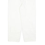 DE LUMINE Womens White Regular Fit Straight Cotton Blend Jeans W26 L26 Zip