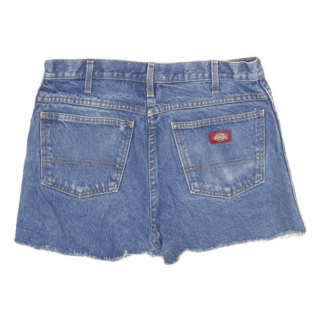 LEVI'S Womens Denim Blue Casual Shorts M W32 Distressed Hem Raw Edge