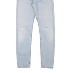 LEVI'S 501 Womens Jeans Blue Regular Straight Denim Light W29 L30 Distressed