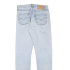 LEVI'S 501 Womens Jeans Blue Regular Straight Denim Light W29 L30 Distressed
