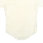 SEARS Mens Cream Short Sleeve Shirt Polyester Blend M Casual Utility Button Down
