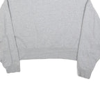 NIKE Womens Grey Crew Neck M Cotton Blend Cropped Sweatshirt