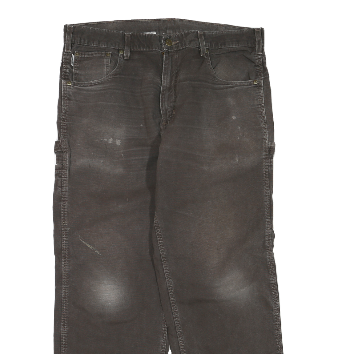 CARHARTT Mens Regular Fit Straight Leg Denim Dark W36 L30 Workwear Zip