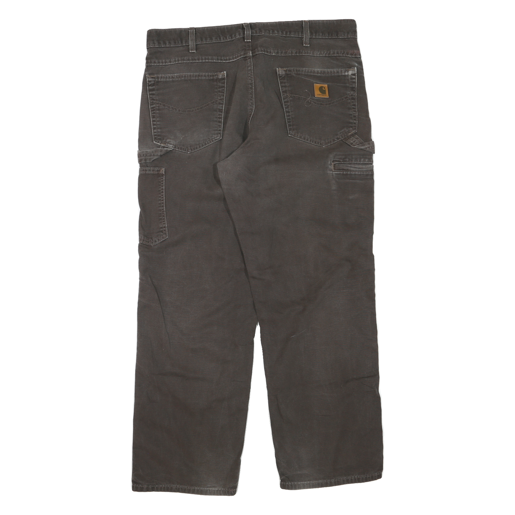 CARHARTT Mens Regular Fit Straight Leg Denim Dark W36 L30 Workwear Zip