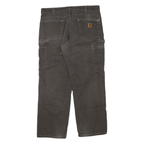 CARHARTT Mens Regular Fit Straight Leg Denim Dark W36 L30 Workwear Zip