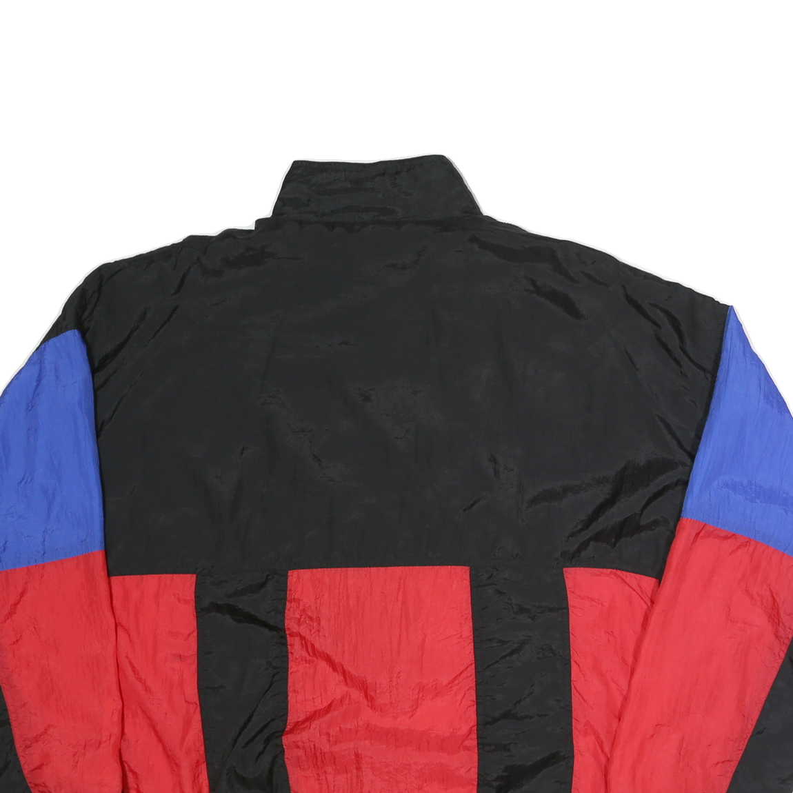 CHEETAH Mens Black & Red & Blue Nylon Zip Jacket 2XL Colourblock Casual