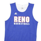 ADIDAS Mens Blue Reno Basketball Vest L Sleeveless Crew Neck Sports Jersey