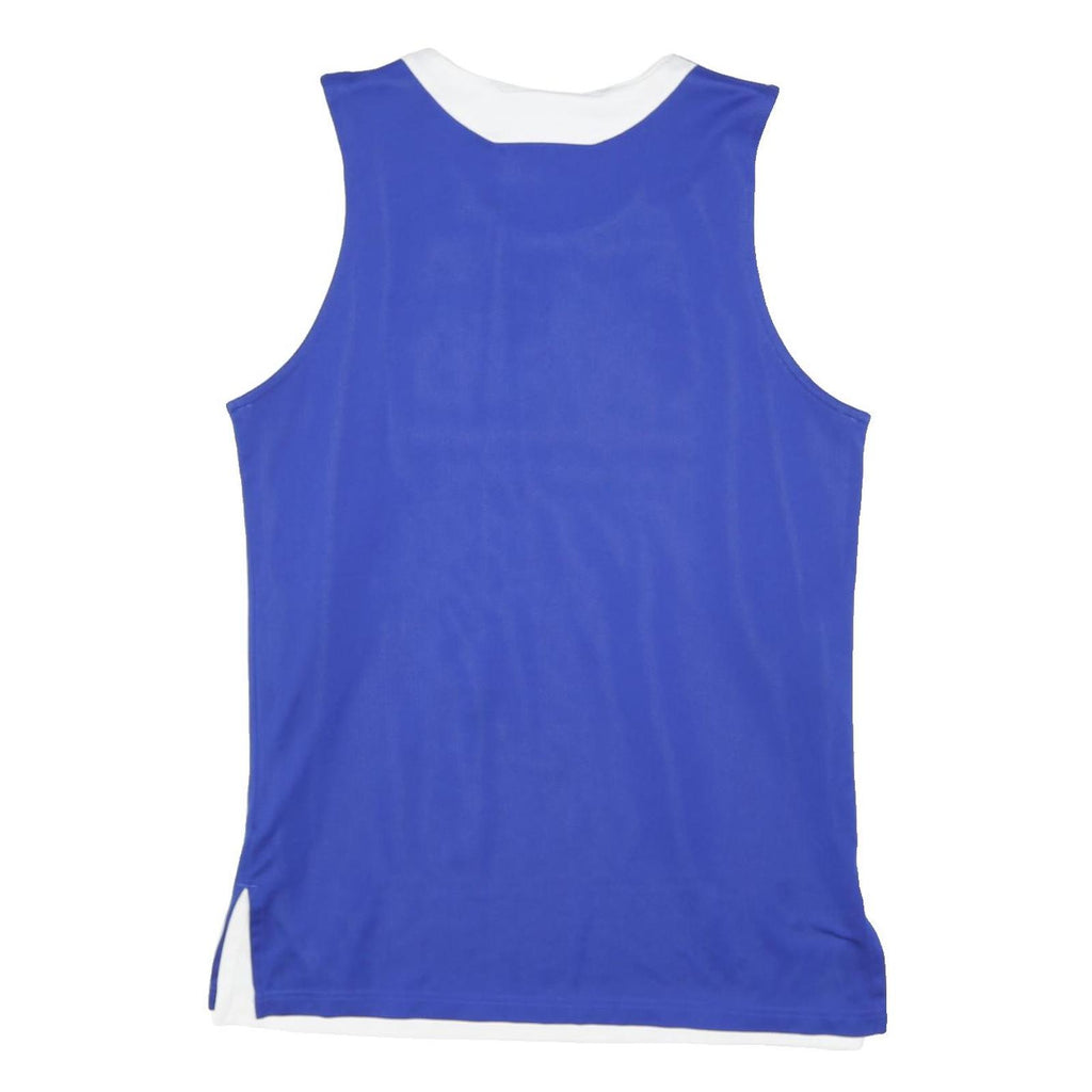 ADIDAS Mens Blue Reno Basketball Vest L Sleeveless Crew Neck Sports Jersey