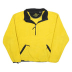 OUTERSPORT Mens Yellow & Black Sportswear Plain Jumper Crew Neck Knit M Zippered