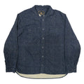 FREEDOM FOUNDRY Mens Blue Shirt L Cotton Blend Button Front Casual Long Sleeve