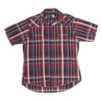WRANGLER Mens Red Black & Purple Check Shirt XL Cotton Casual Western Style