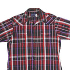 WRANGLER Mens Red Black & Purple Check Shirt XL Cotton Casual Western Style