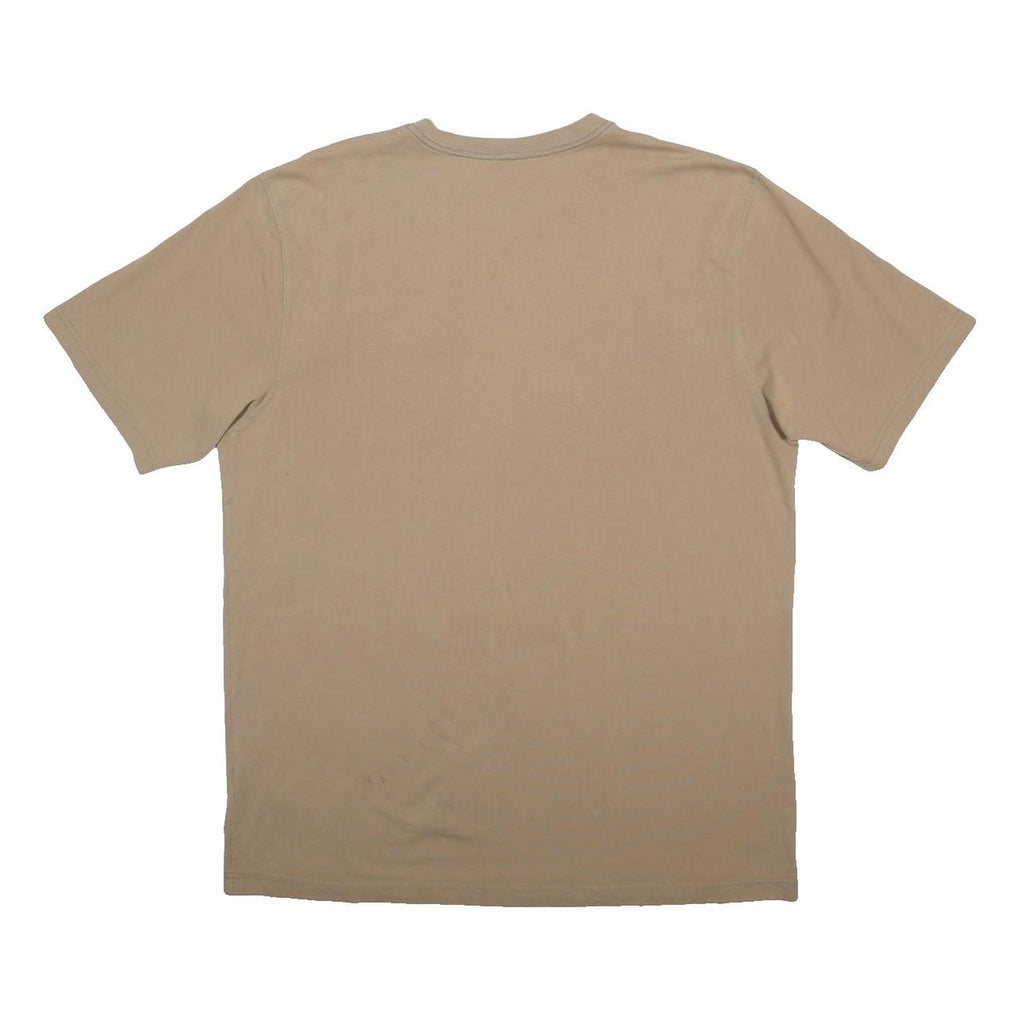 CARHARTT Mens Beige Pocket T-Shirt XL Short Sleeve Crew Neck Cotton Blend Casual