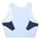 NIKE Womens Light Blue Navy Sports Top Sleeveless Scoop Neck XS Activewear Gym