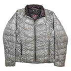 THE NORTH FACE Womens Silver Grey Insulated Jacket M Polyester Quilted Zip Up