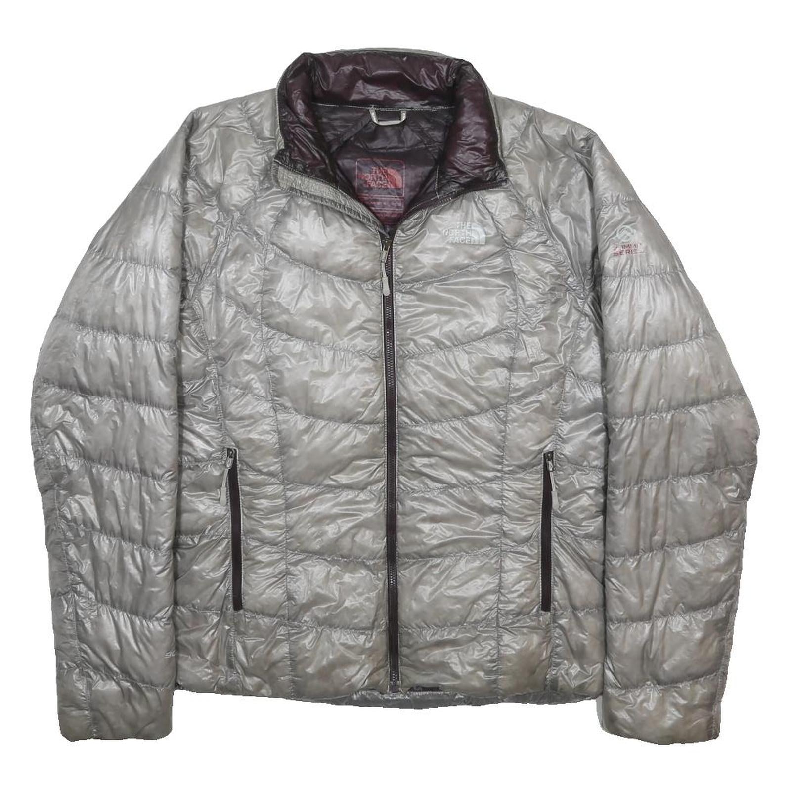 THE NORTH FACE Womens Silver Grey Insulated Jacket M Polyester Quilted Zip Up
