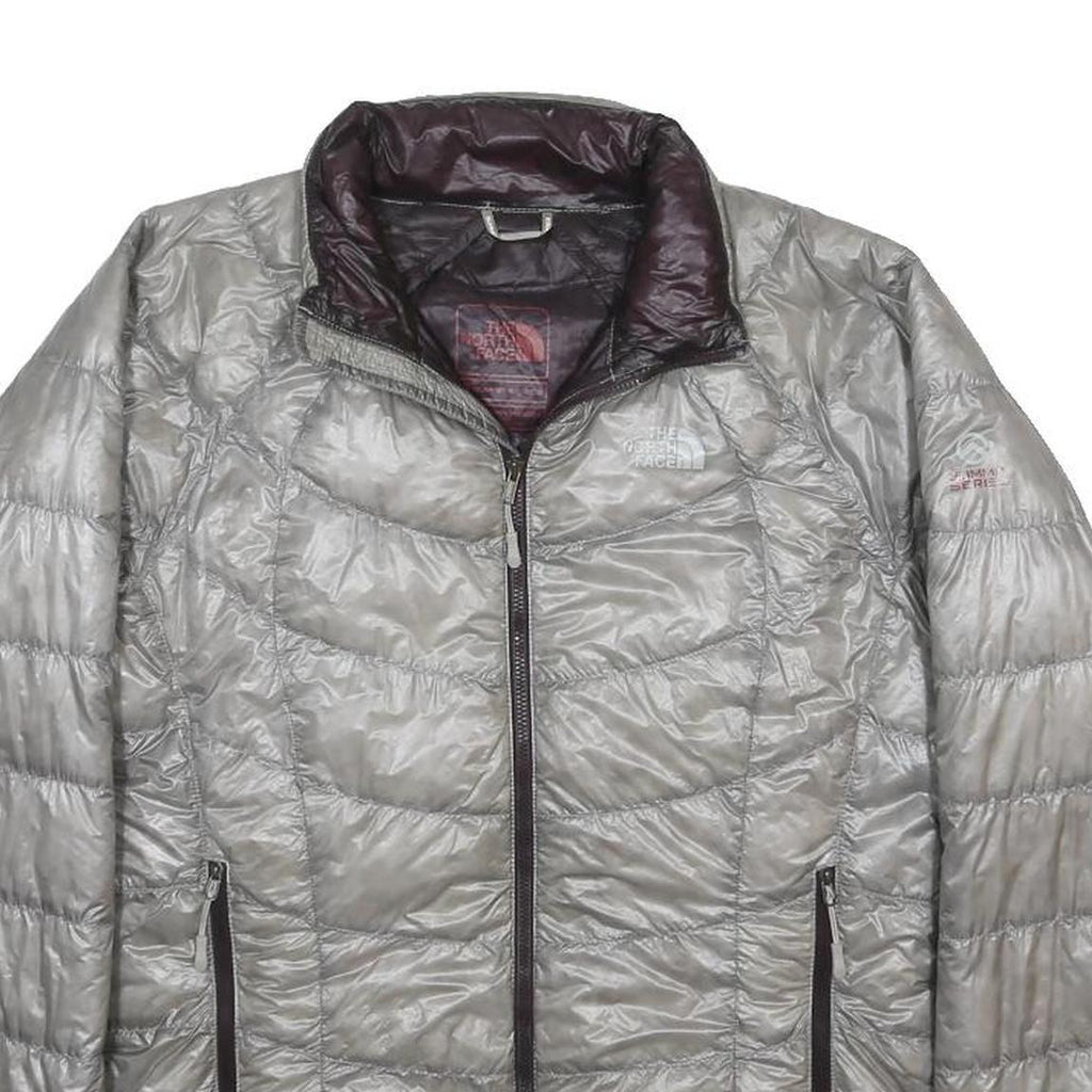 THE NORTH FACE Womens Silver Grey Insulated Jacket M Polyester Quilted Zip Up