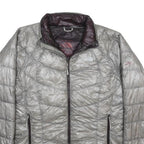 THE NORTH FACE Womens Silver Grey Insulated Jacket M Polyester Quilted Zip Up