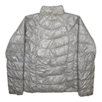 THE NORTH FACE Womens Silver Grey Insulated Jacket M Polyester Quilted Zip Up