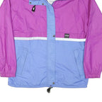 AQUA GUARD Mens Purple & Blue Zip Jacket M Polyester Blend Colourblock