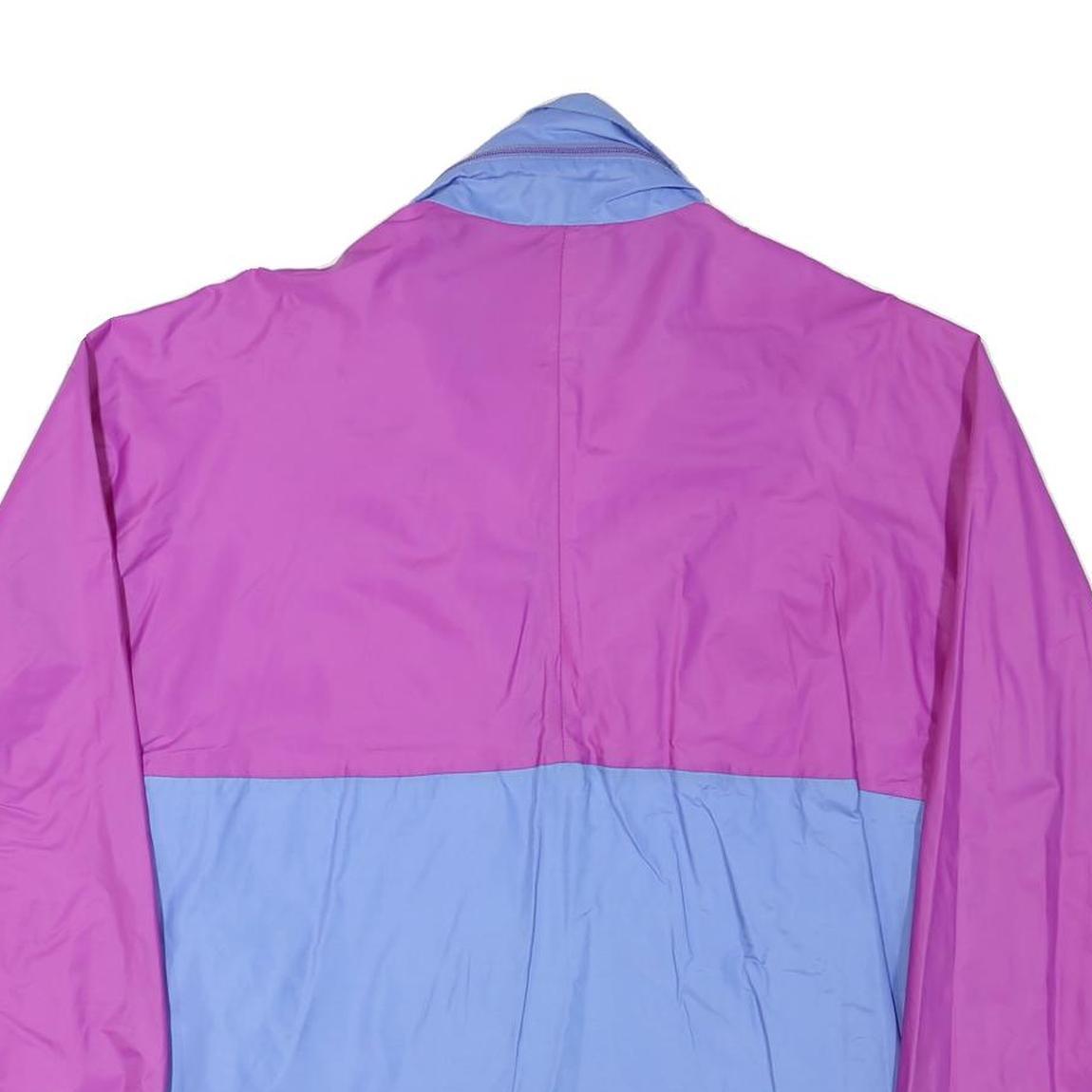 AQUA GUARD Mens Purple & Blue Zip Jacket M Polyester Blend Colourblock
