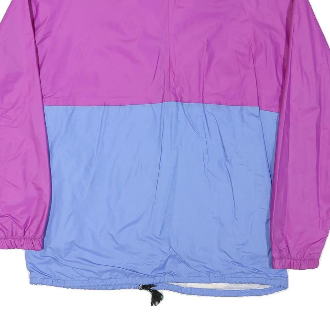 AQUA GUARD Mens Purple & Blue Zip Jacket M Polyester Blend Colourblock