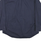 TOMMY HILFIGER Mens Navy Blue Casual Cotton Blend Shirt L Button Down Collar