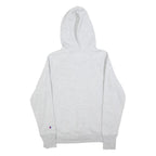 CHAMPION Mens Grey Pullover Hoodie S Cotton Blend Logo Sweatshirt Casual