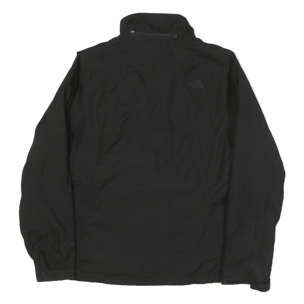 THE NORTH FACE Womens Black Outdoor Jacket L Polyester Blend Zip Plain Casual