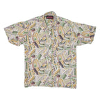 DRIVER JEANS Mens Shirt Beige Crazy Pattern M