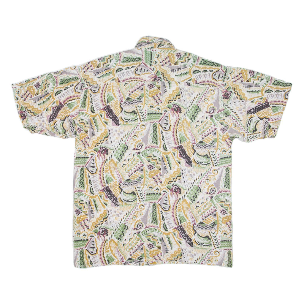 DRIVER JEANS Mens Shirt Beige Crazy Pattern M