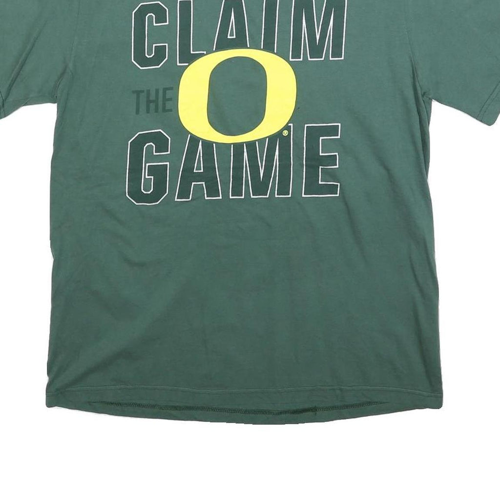 NIKE Mens Green Claim The Game Graphic T-Shirt L Short Sleeve Crew Neck