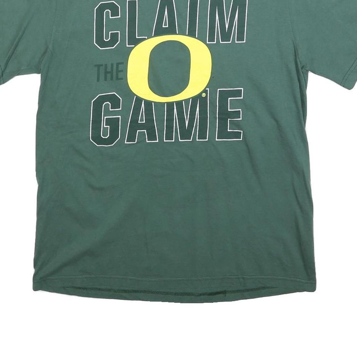 NIKE Mens Green Claim The Game Graphic T-Shirt L Short Sleeve Crew Neck