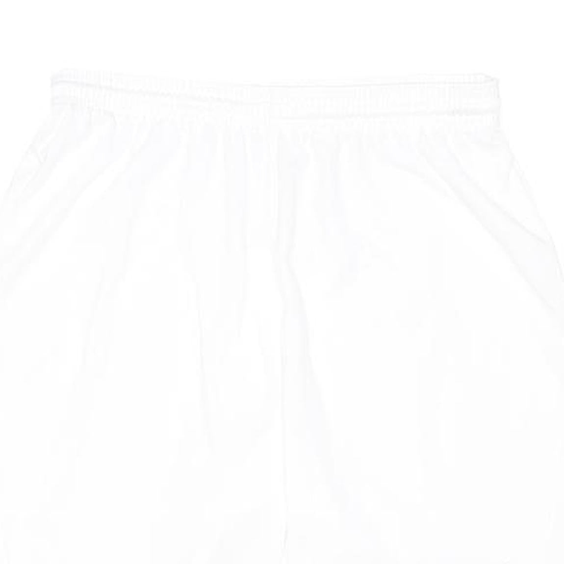 NIKE Mens White Sports Casual Shorts S W26 Polyester Blend Lightweight