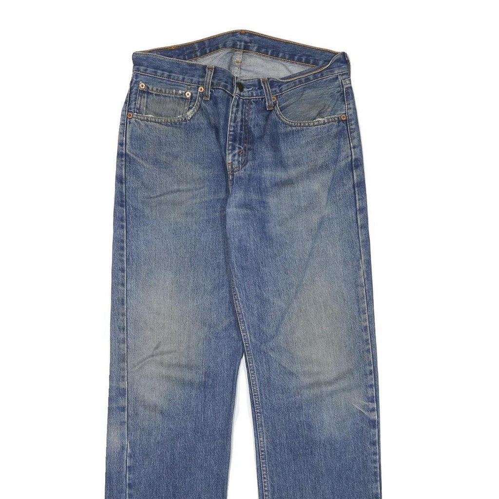 LEVI'S Mens Regular Fit Blue Denim Cotton Blend Zip Jeans W31 L33 Classic Style