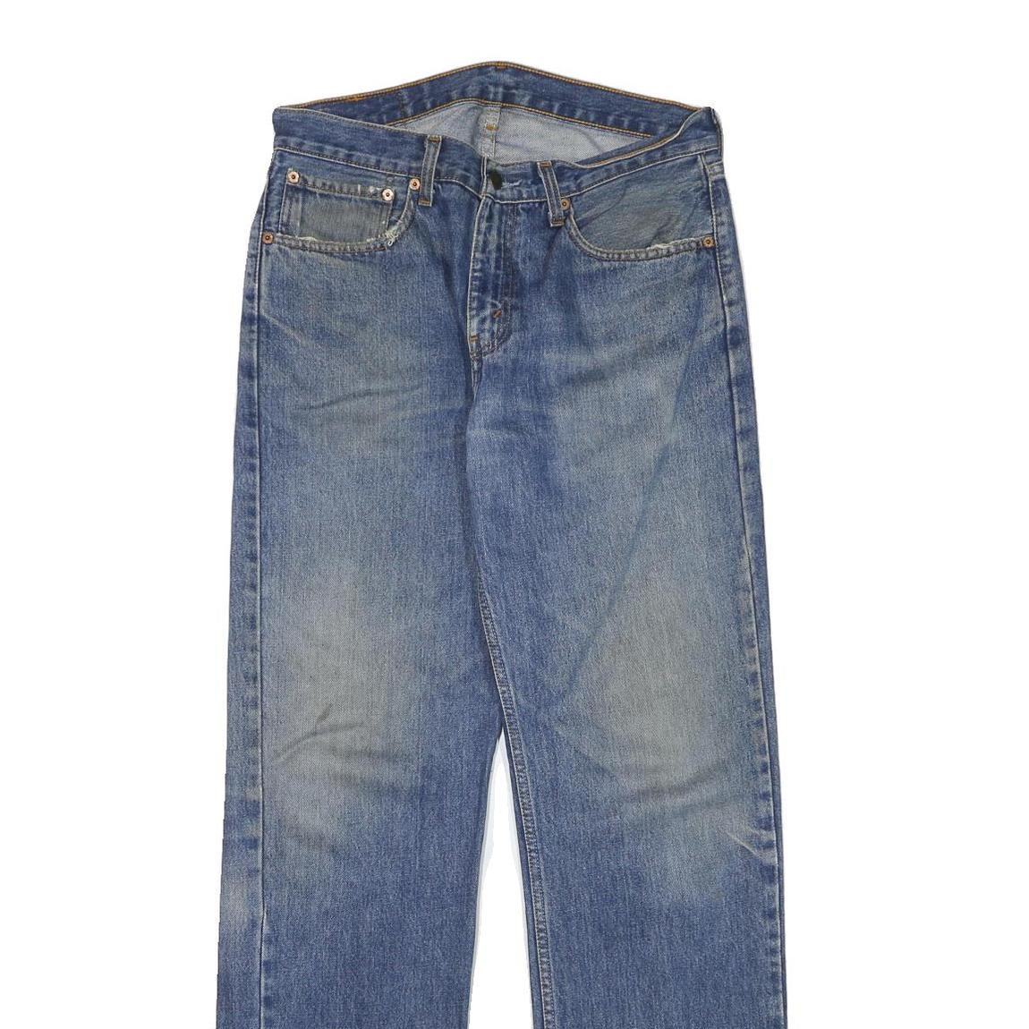 LEVI'S Mens Regular Fit Blue Denim Cotton Blend Zip Jeans W31 L33 Classic Style