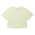 ADIDAS ORIGINALS Womens Yellow Crop T-Shirt Short Sleeve Crew Neck Casual