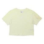 ADIDAS ORIGINALS Womens Yellow Crop T-Shirt Short Sleeve Crew Neck Casual