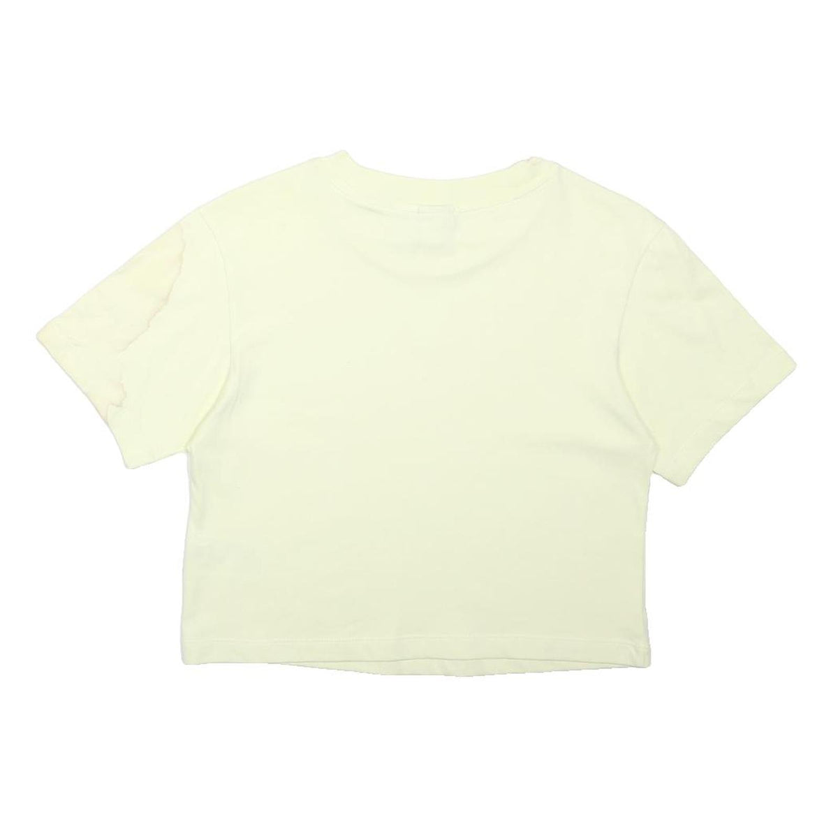 ADIDAS ORIGINALS Womens Yellow Crop T-Shirt Short Sleeve Crew Neck Casual