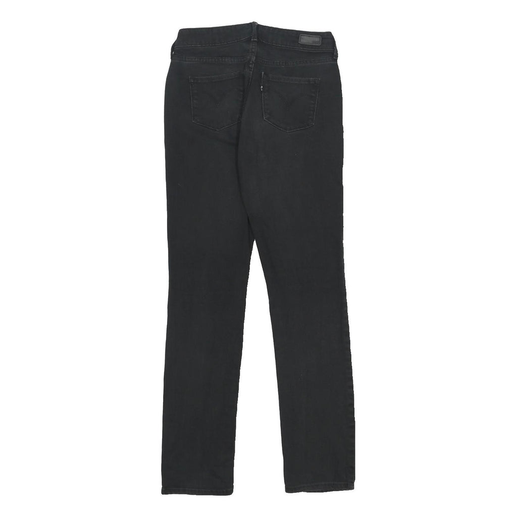 LEVI'S Womens Slim Black Jeans Denim W26 L32 Zip Classic Fit